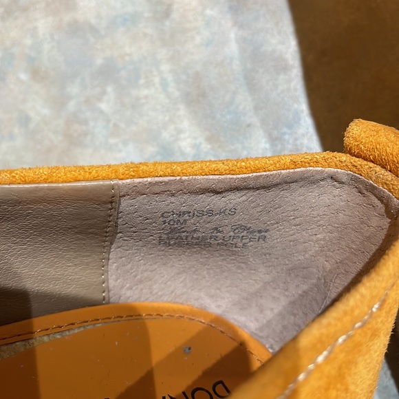 Donald Pliner orange suede wedge shoes (sz 10) - Picture 11 of 12